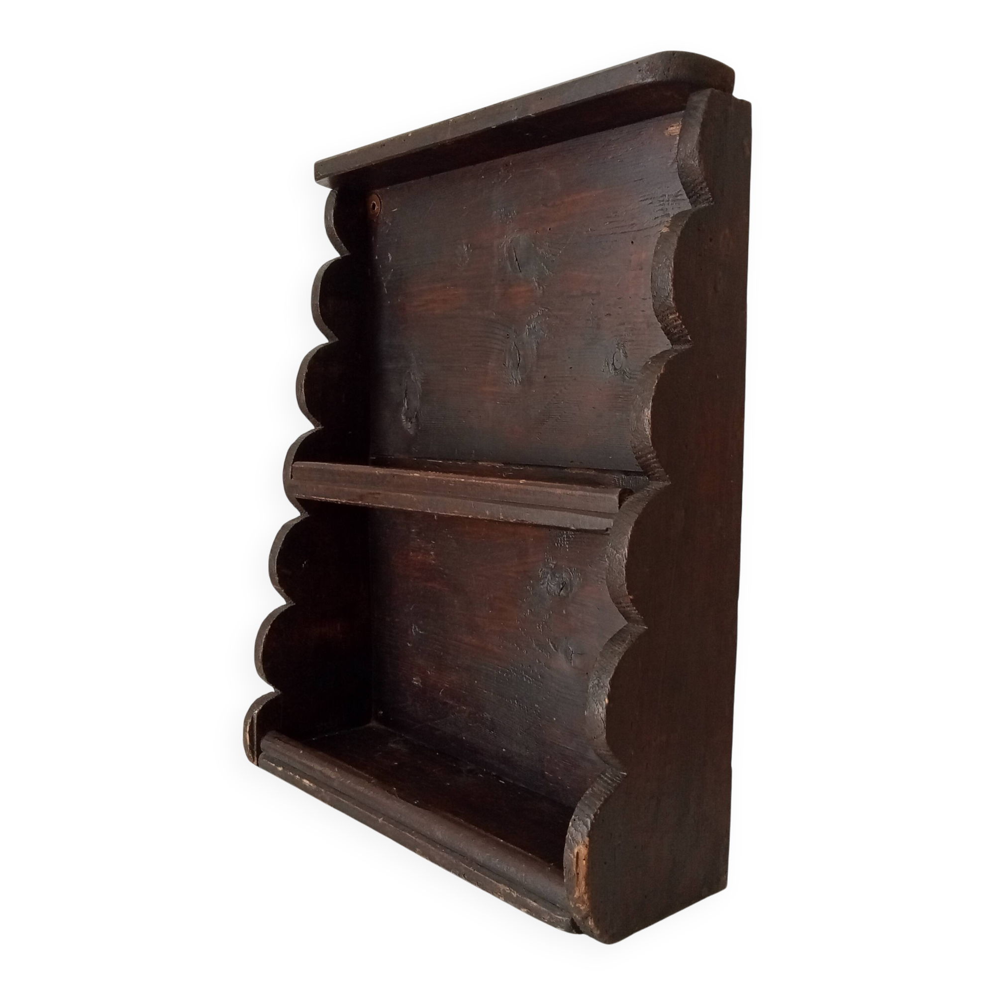 Antique brutalist wall shelf