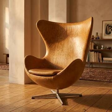 Egg chair model 3316 modern leather Arne Jacobsen 1990s Denmark