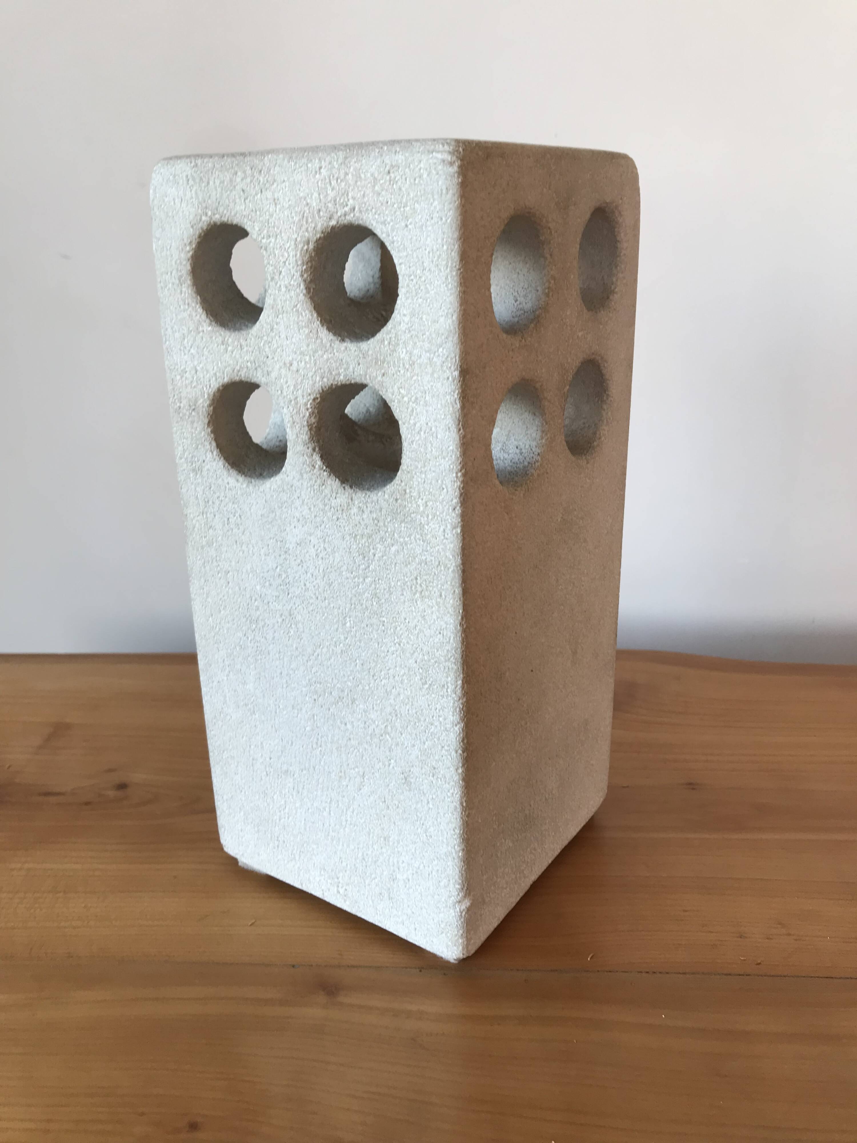 Stone sculpture lamp by Albert Tormos, circa 1970.