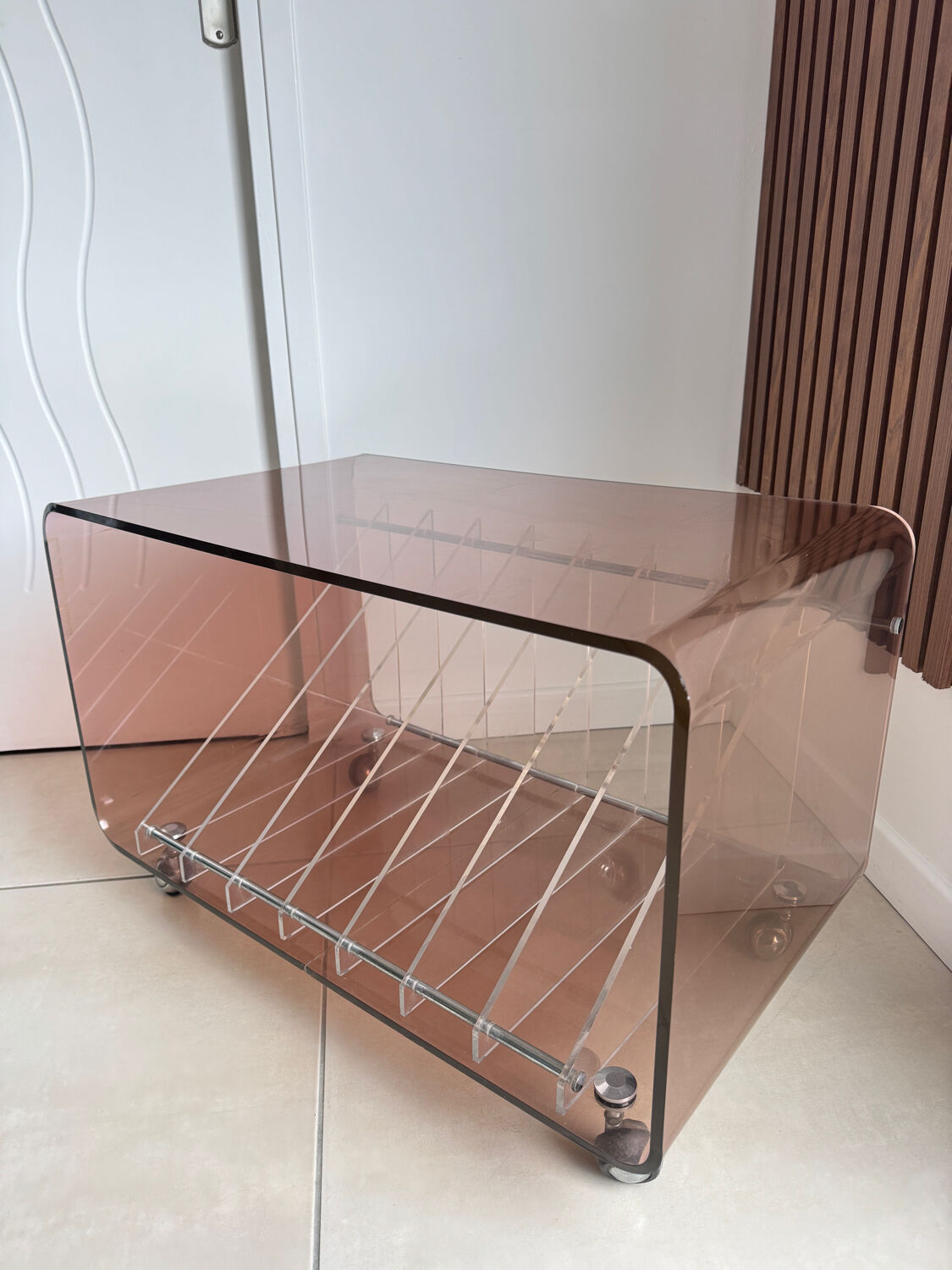 Vintage M. Dumas Roche Bobois coffee table/vinyl record cabinet