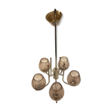 Vintage Lustre with 5 Mauve light lights