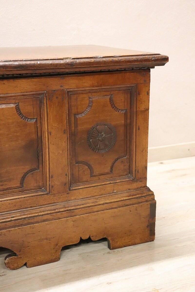 Antique Chest In Solid Walnut, Italy 18th Century