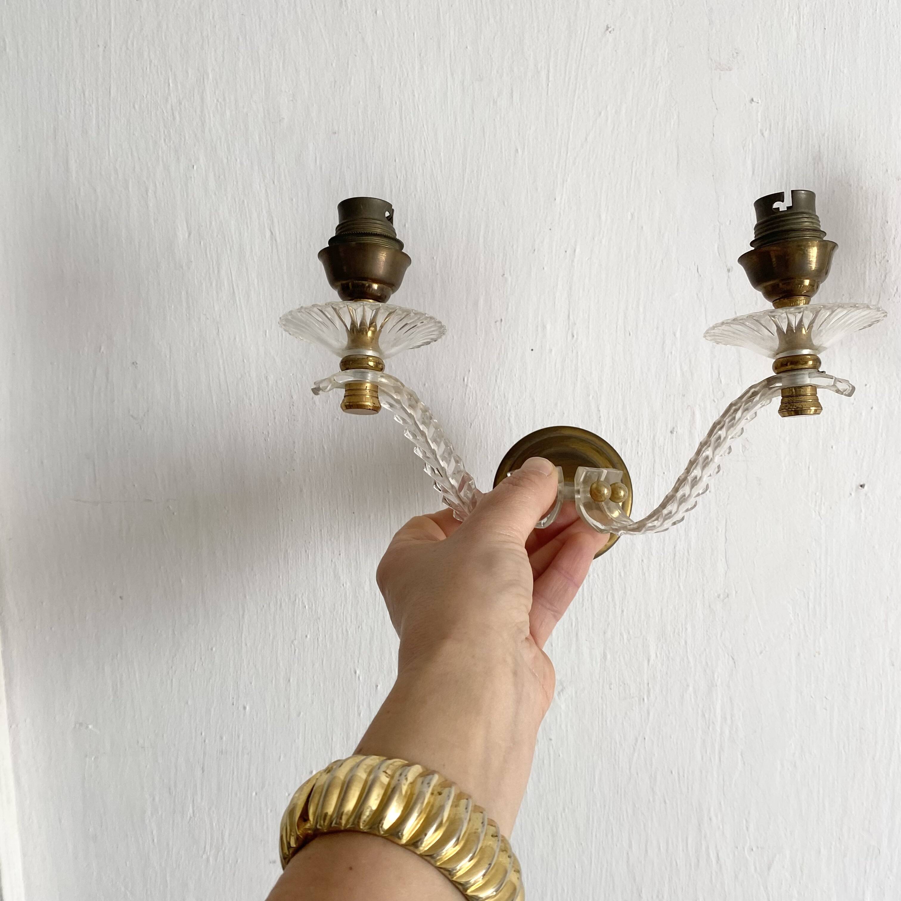 1950s double leaf wall lights