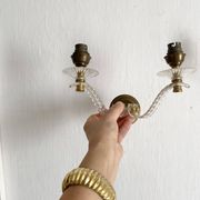 Appliques doubles feuilles années 50