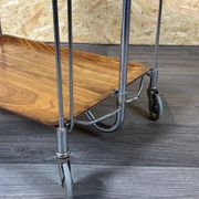 Chariot de service table d'appoint dinette space age brown design 60s 70s