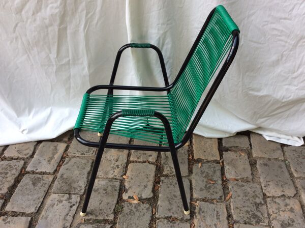Paire de fauteuils scoubidou