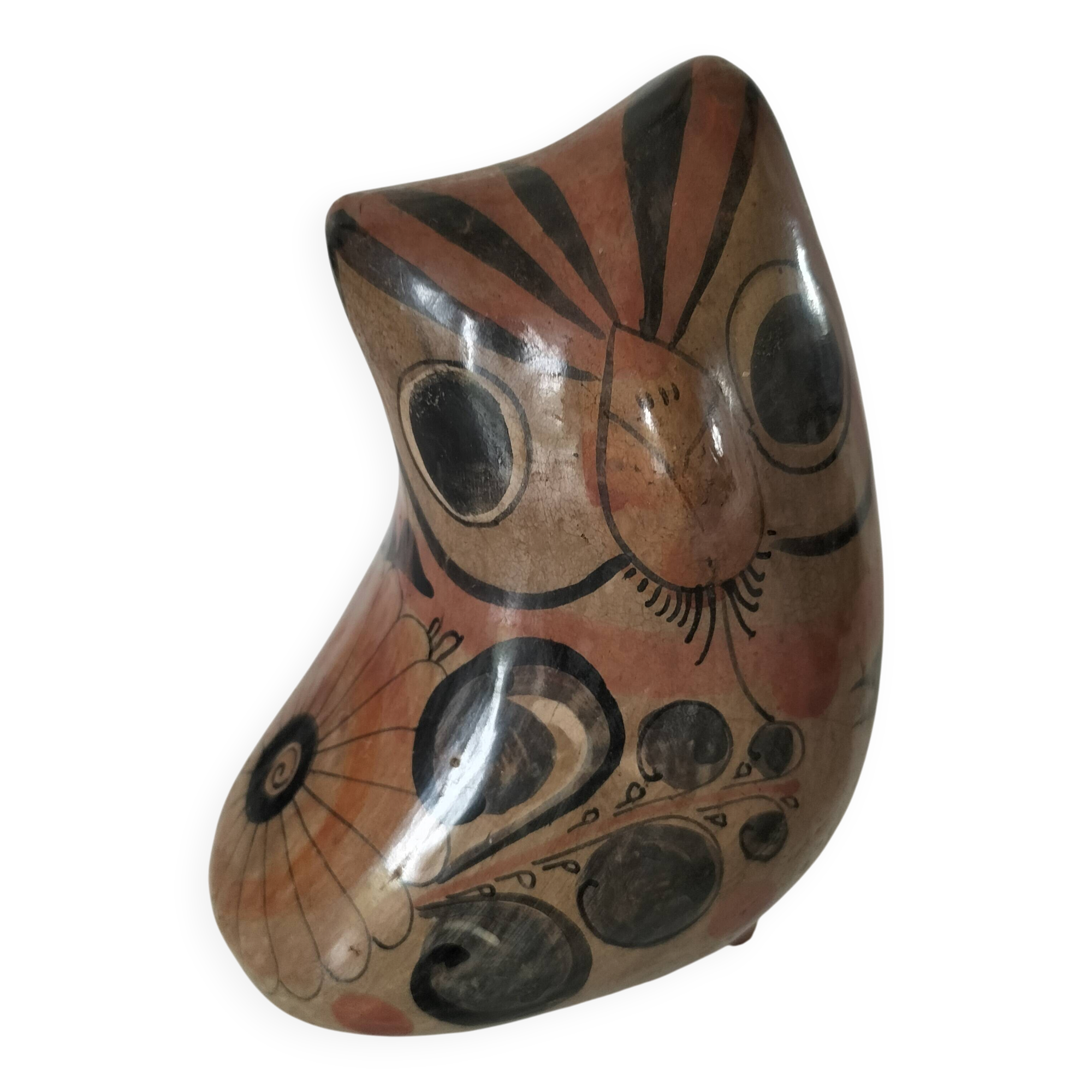 Painted ceramic owl – Mexican craftsmanship from Tonalá