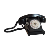 Ancient black bakelite  telephone