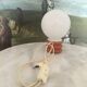 Lampe boule support bois