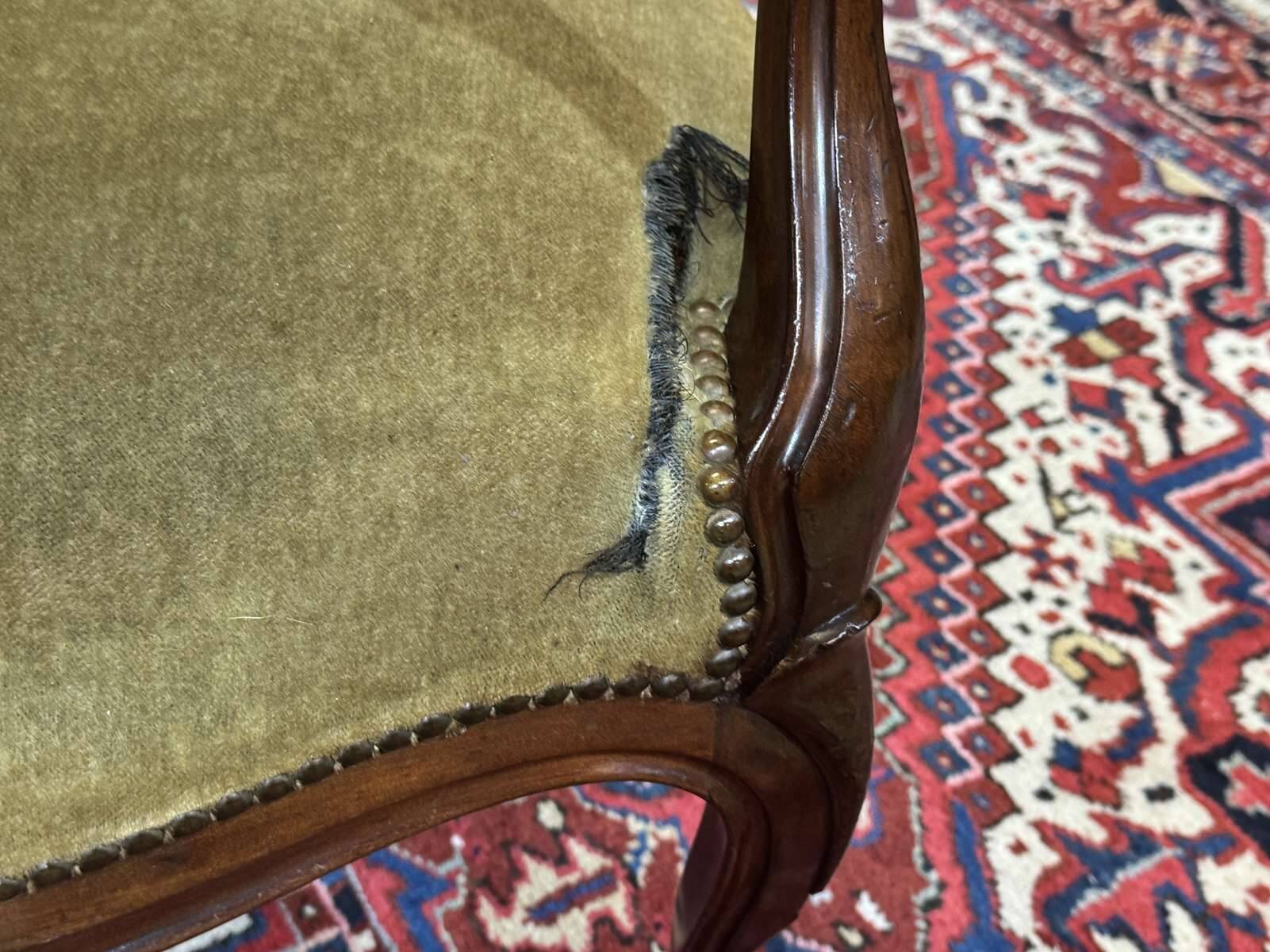 Paire de fauteuils Napoléon III XIXème en acajou
