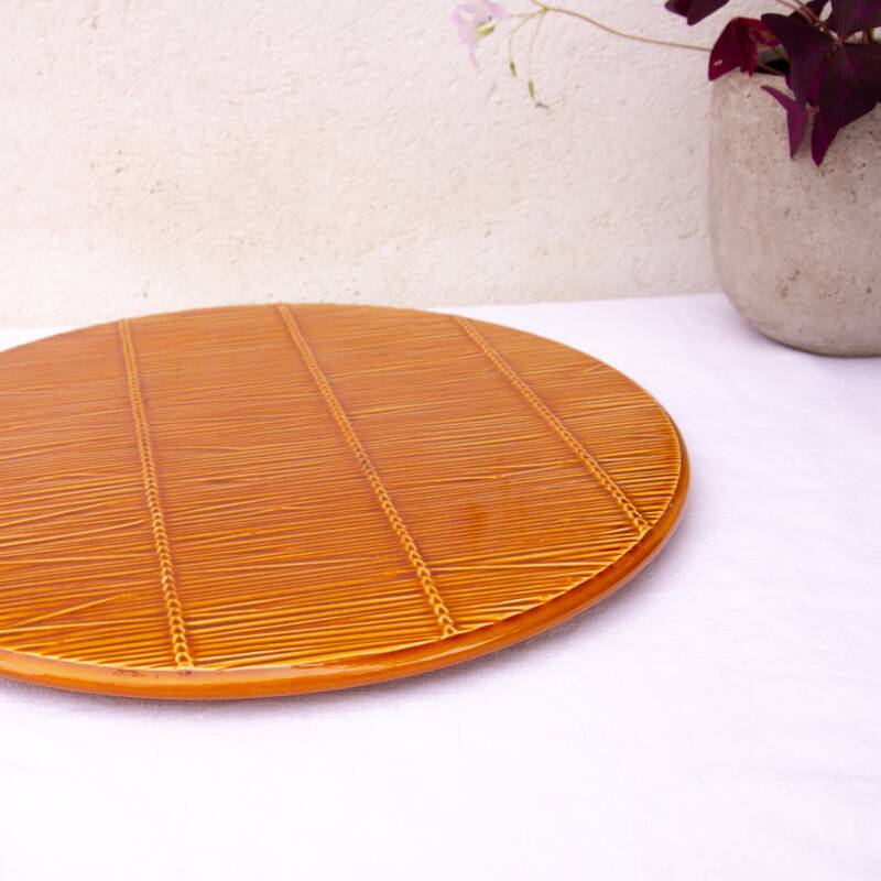 Plat rond Val d'or Gien