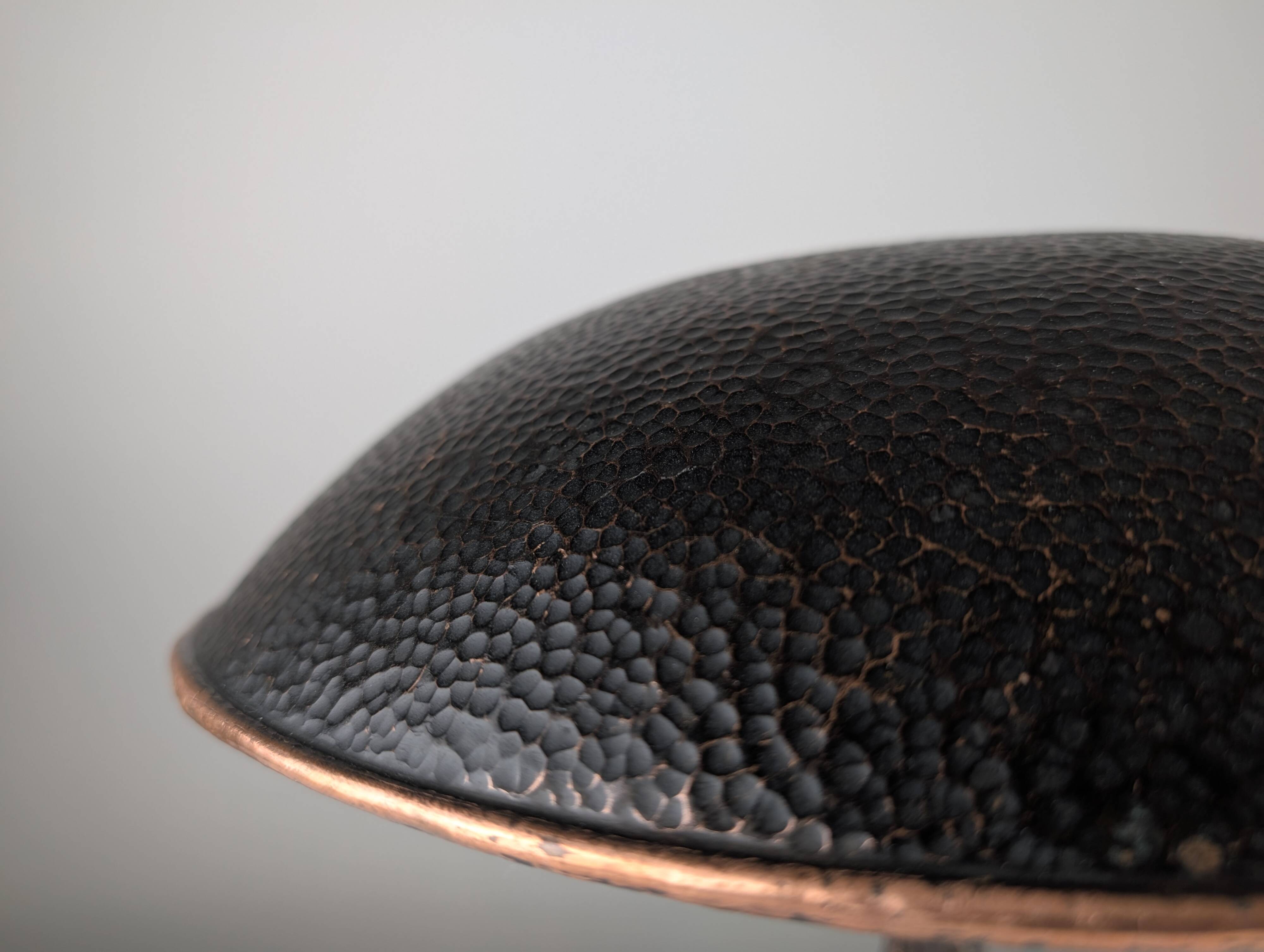 Hammered Copper Sculptural Lamp in the Shape of a Tree, Mid-Century Modern