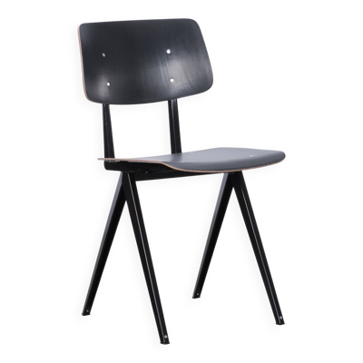 Chaises de salle à manger industrielles Galvanitas S16 noires, Pays-Bas