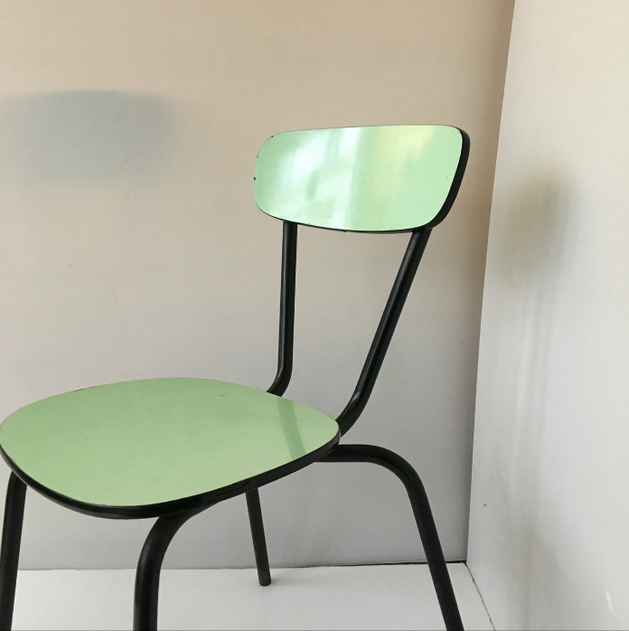 Water-green formica chair