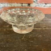 Set of 4 vintage luminarc moulded glass candle holders from the 1970s