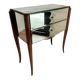 Small entrance chest of drawers or antique bedside table with engraved mirror.