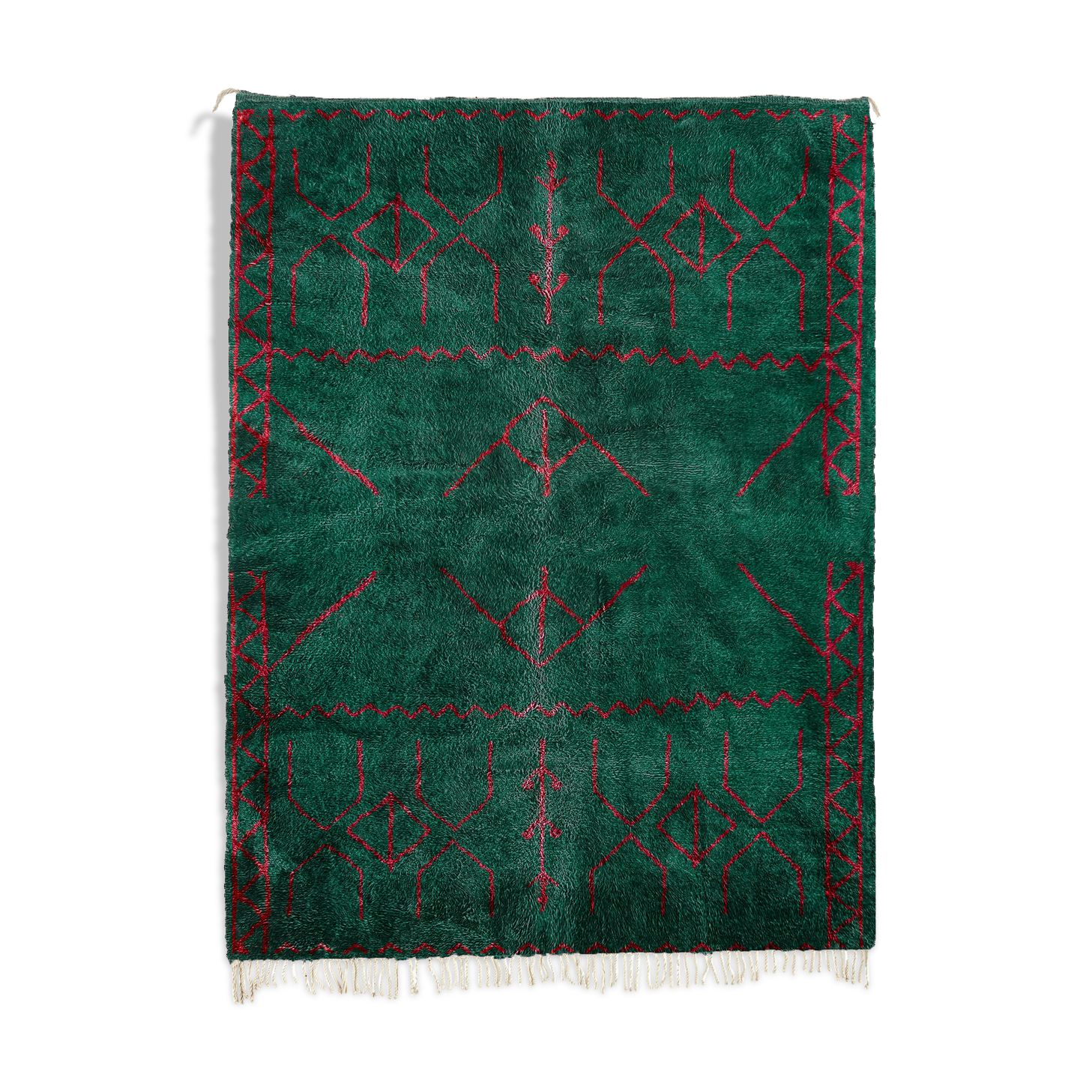 Modern Moroccan carpet green