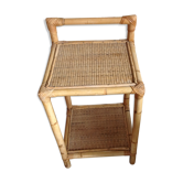 Rattan side table