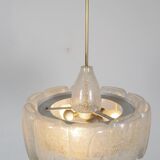 Lustre  en verre glacé de Doria