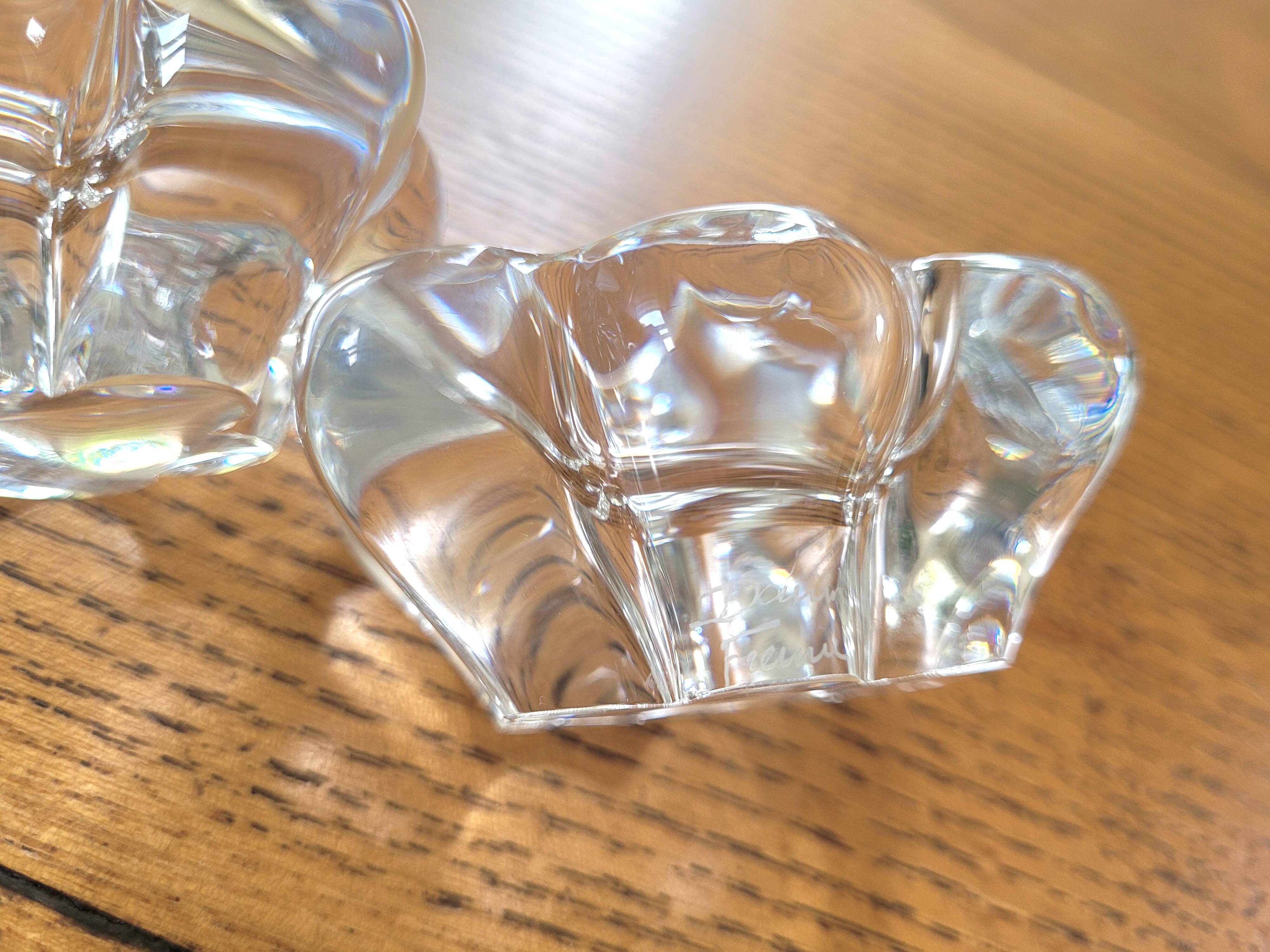 Daum France crystal salt and pepper shakers