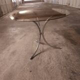 70's table Smoked glass, chrome legs
