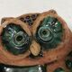 Owl, vintage ceramic wall plaque, Laholm, Sweden, 1970s