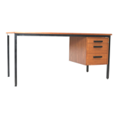Vintage teak desk with 3 drawers from the 1960s