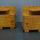 Ensemble de deux tables de chevet Art Déco Tchécoslovaquie, années 1939