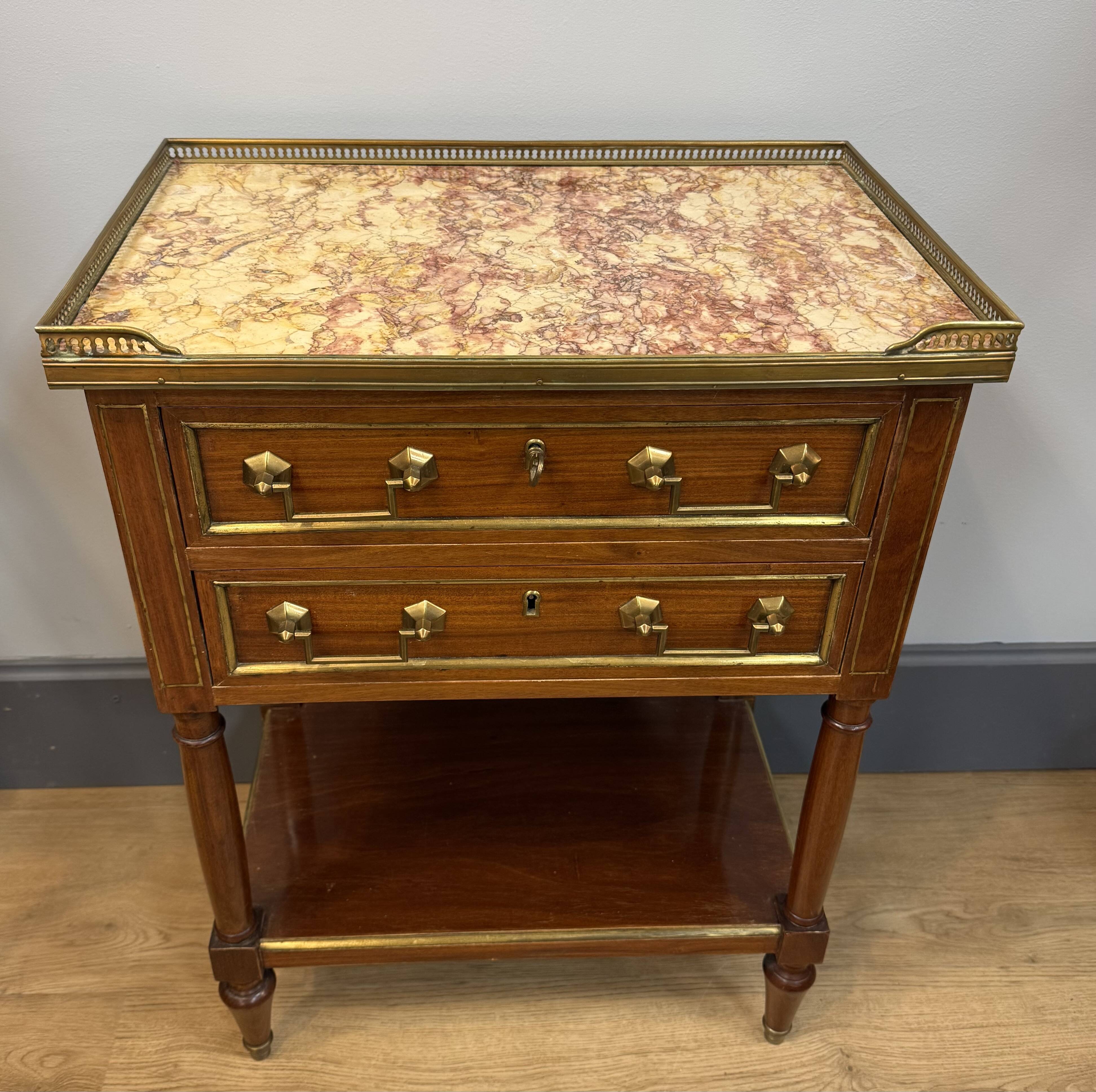 Mahogany chiffonnier in Louis XVI style.