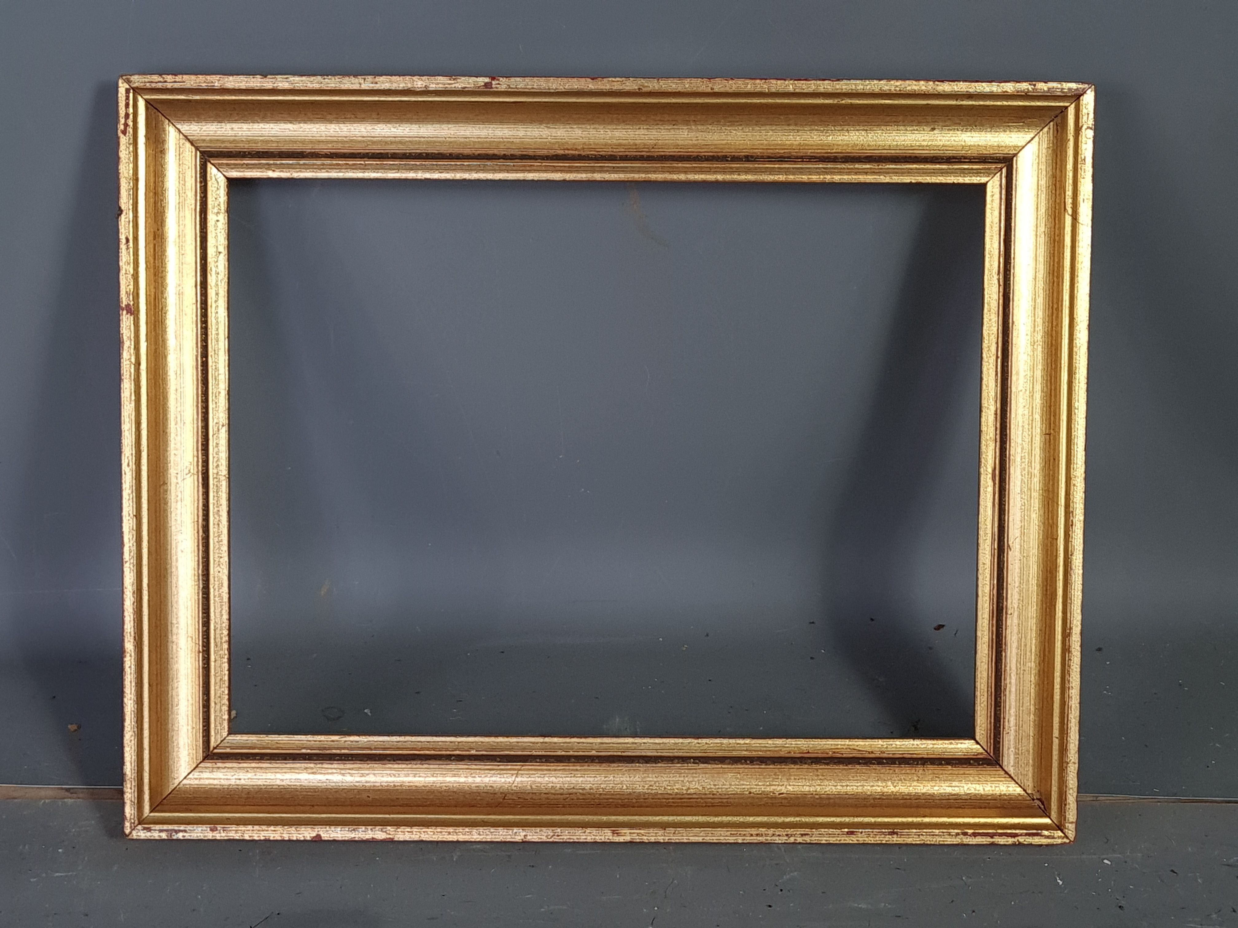 Frame hollow edges gilded wood gold leaf 28.5x22.5 foliage 23.9x18 cm sb