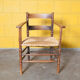 Dutch chair in wood and wicker