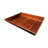 Mail basket / rosewood paper storage 1960s