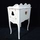 Old Louis XV Style Bedside Table in White and Gold