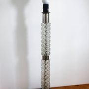 Small Art Deco floor lamp Richard Essig vintage glass and chrome 1960s