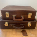 Antique leather suitcases