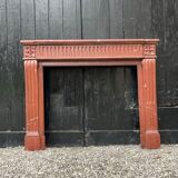 Louis XVI style fireplace in ancient red marble france around 1880