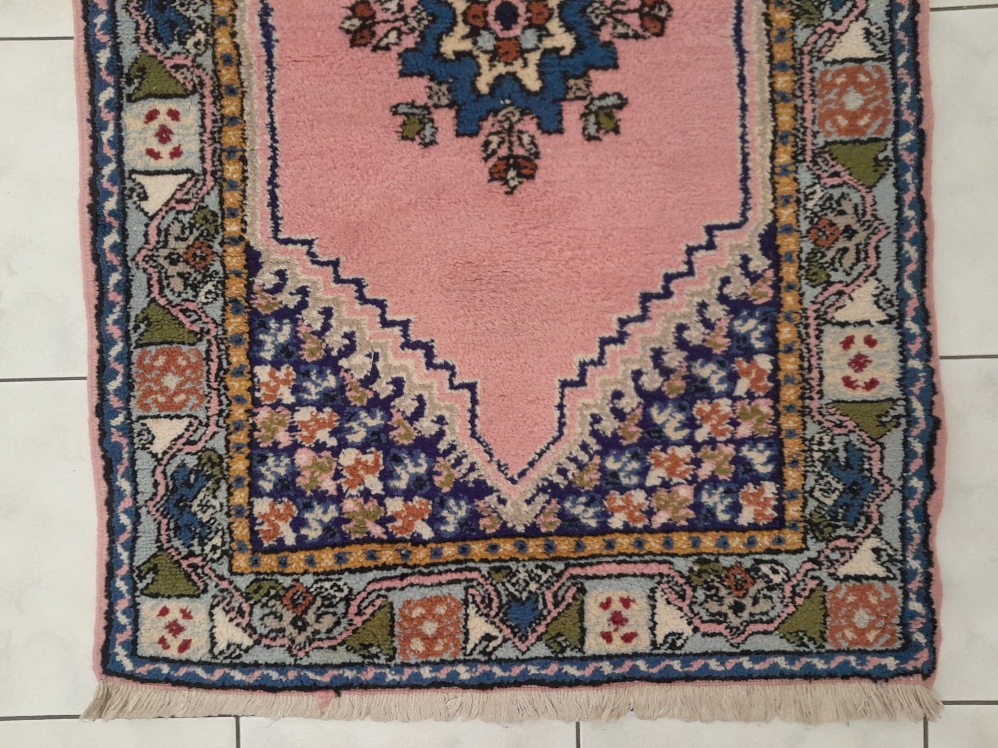 Set of 2 Berber carpets handmade bed descents