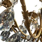 Lustre Napoléon III bronze laiton cristal 18 feux fin XIXème