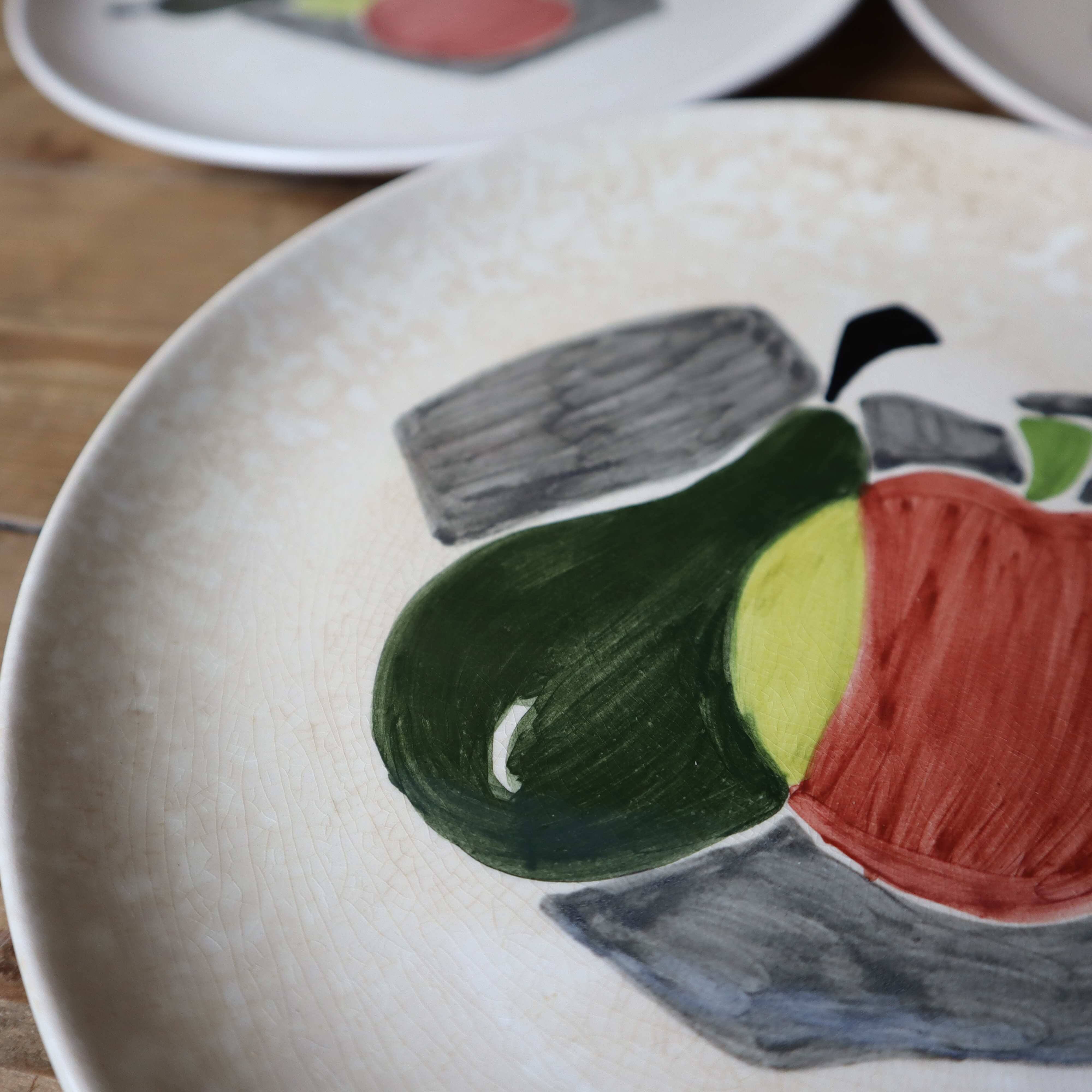 5 assiettes à dessert Villeroy et Boch peintes à la main