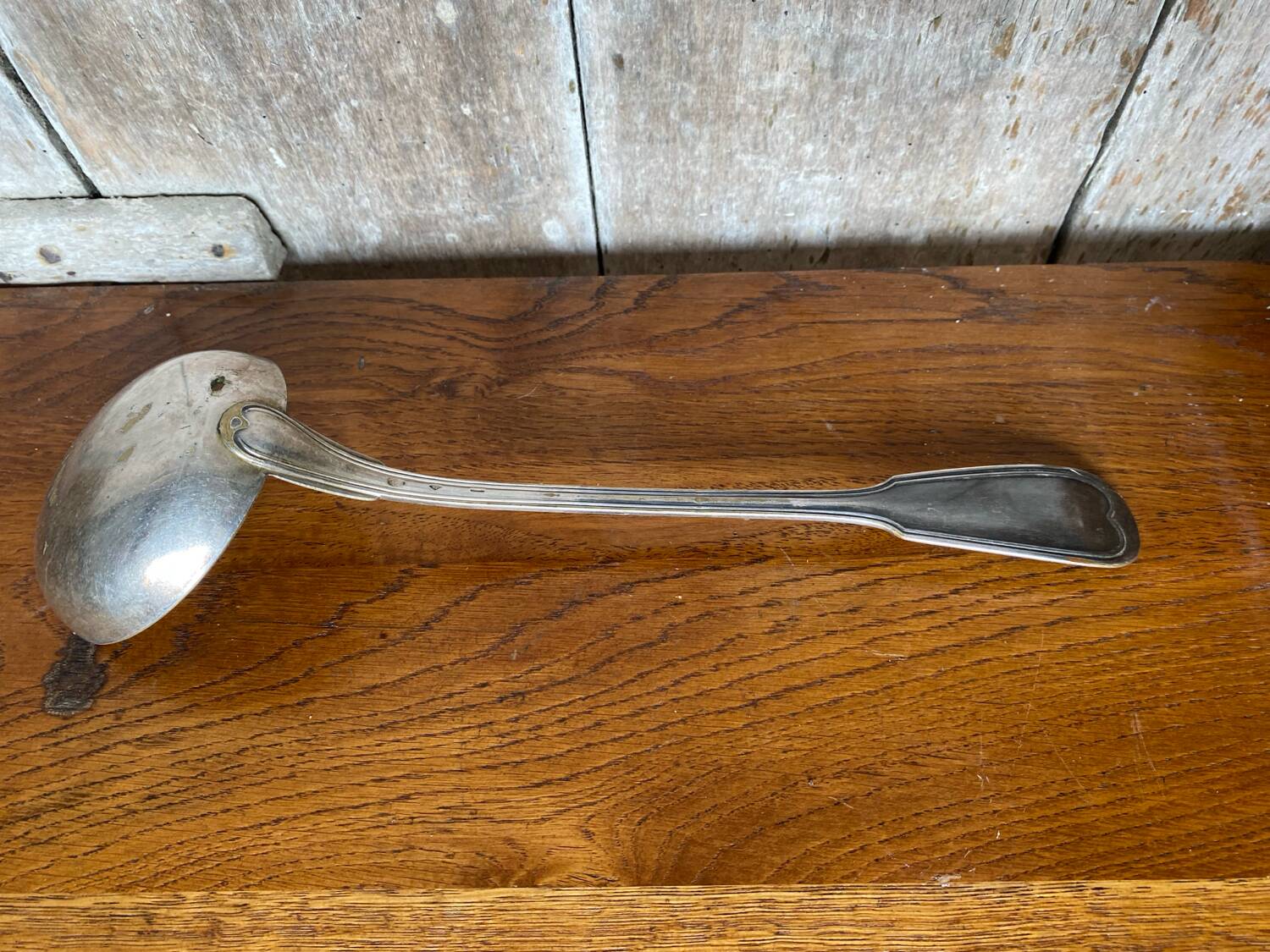 Old christofle goldsmith ladle silver metal #b343