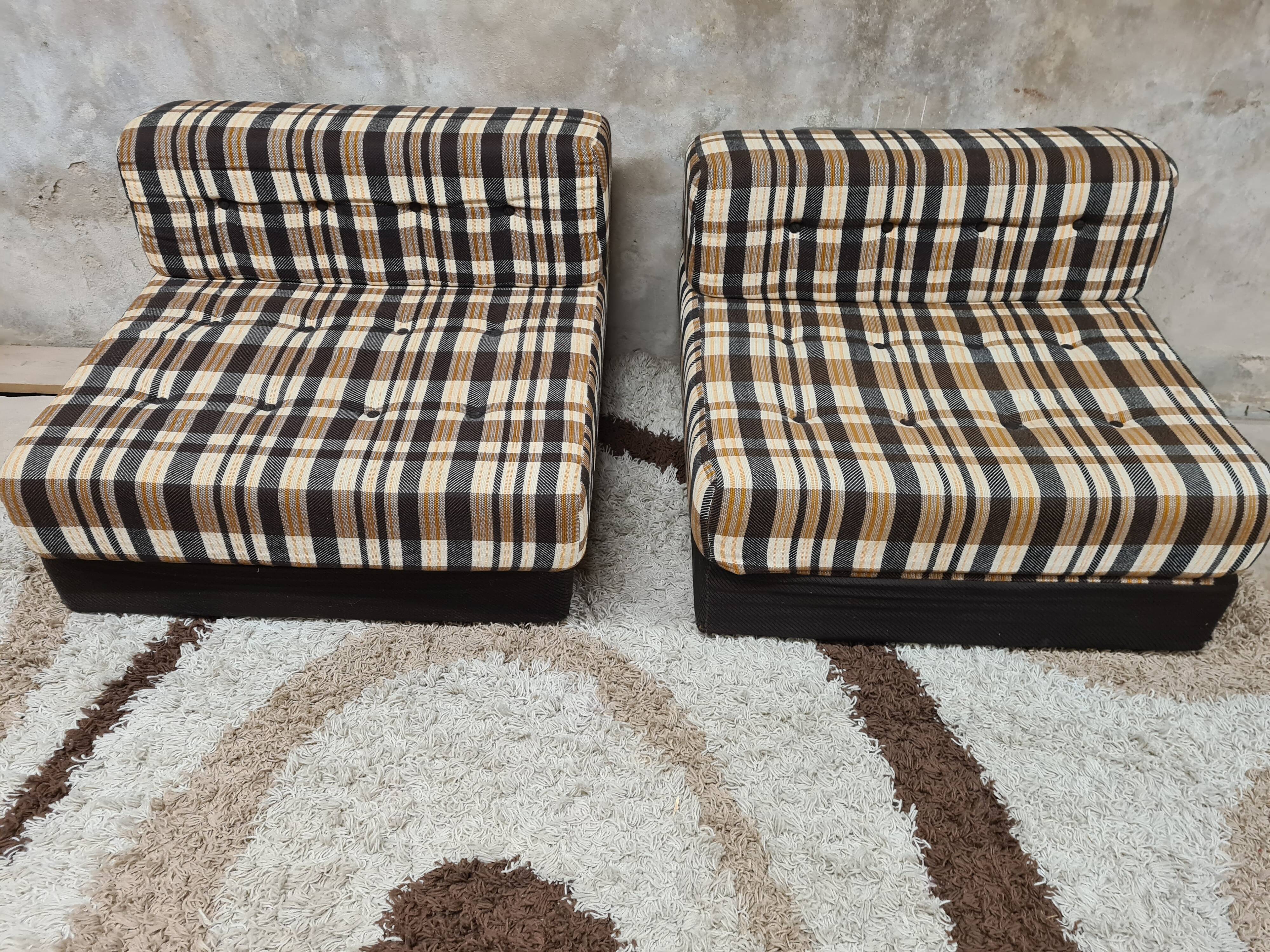 Paire de fauteuil lounge année 70' vintage