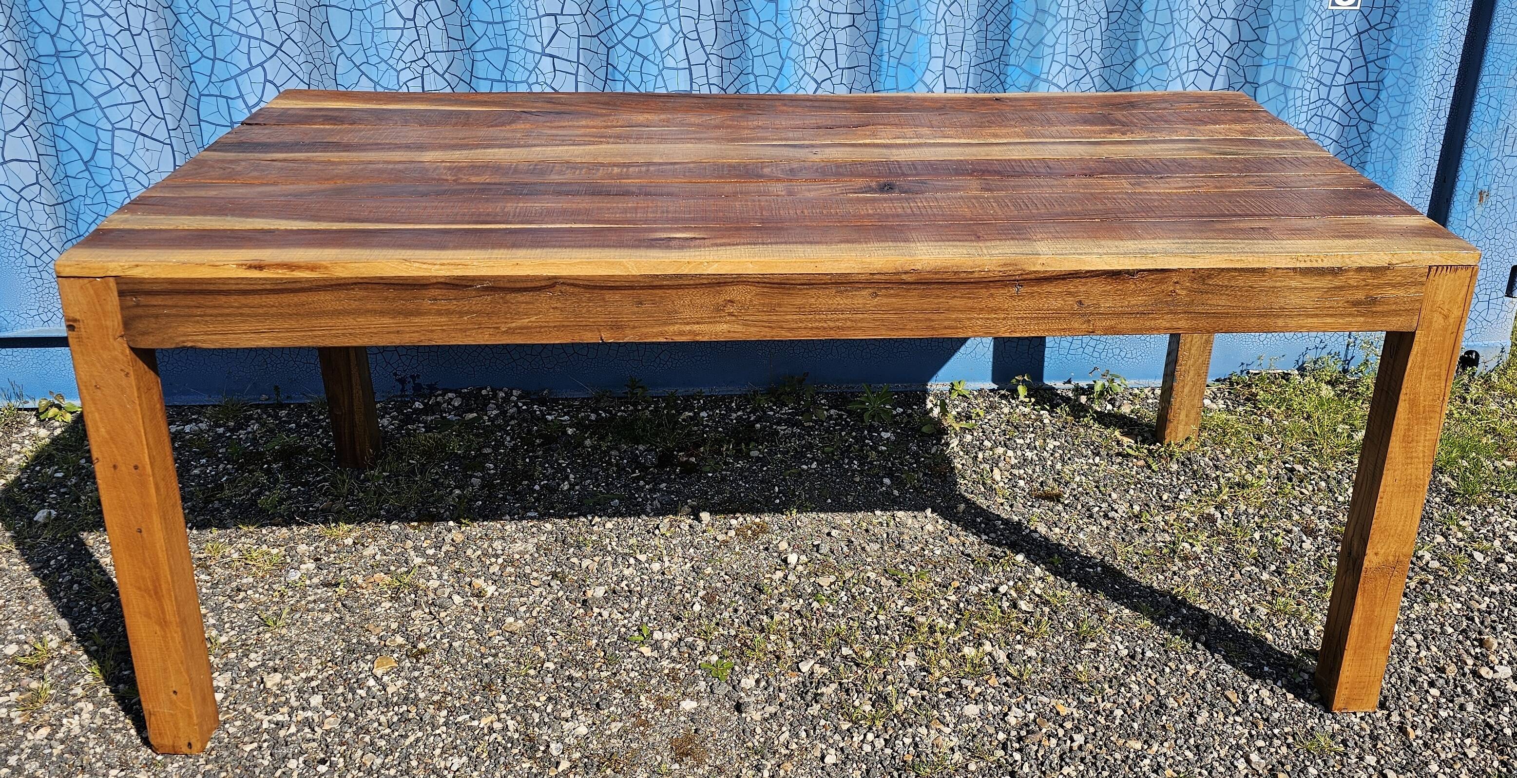 Rectangular teak dining table
