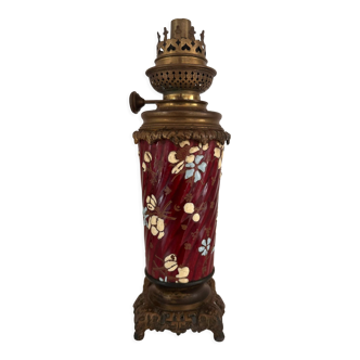 Porcelain & brass oil lamp base