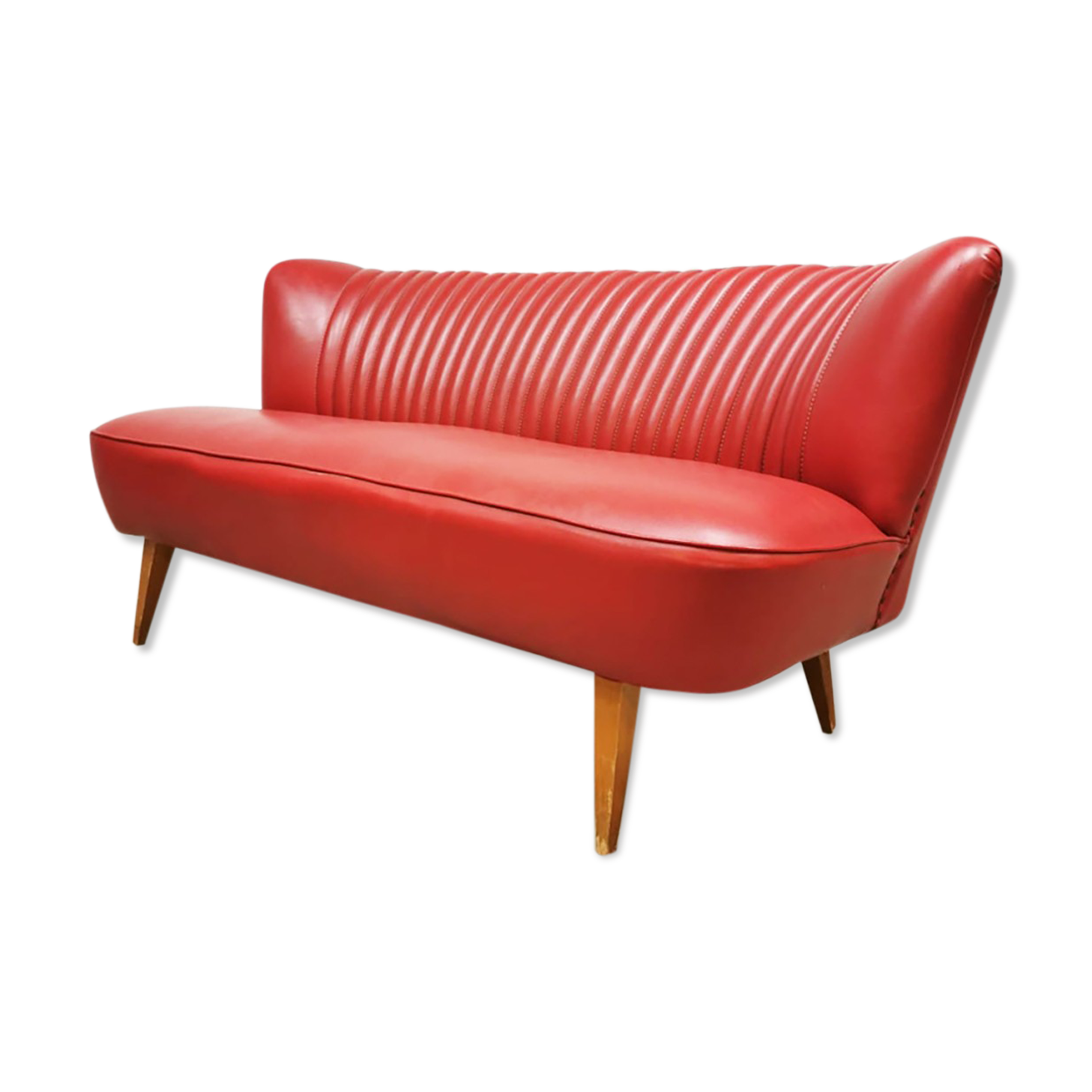 Vintage sixties cocktail lounge sofa ‘red lips'