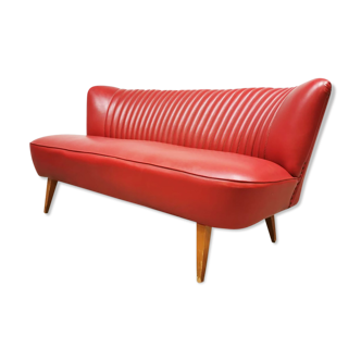 Vintage sixties cocktail lounge sofa ‘red lips'