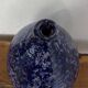 Vintage Mid-Century Studio Art Pottery Cobalt Blue Textured Glaze Teardrop Vase