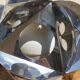 Vintage Sputnik chrome metal lamp 70s
