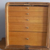 Small watchmaker's furniture with curtain. 50s