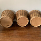Wicker pot cover set