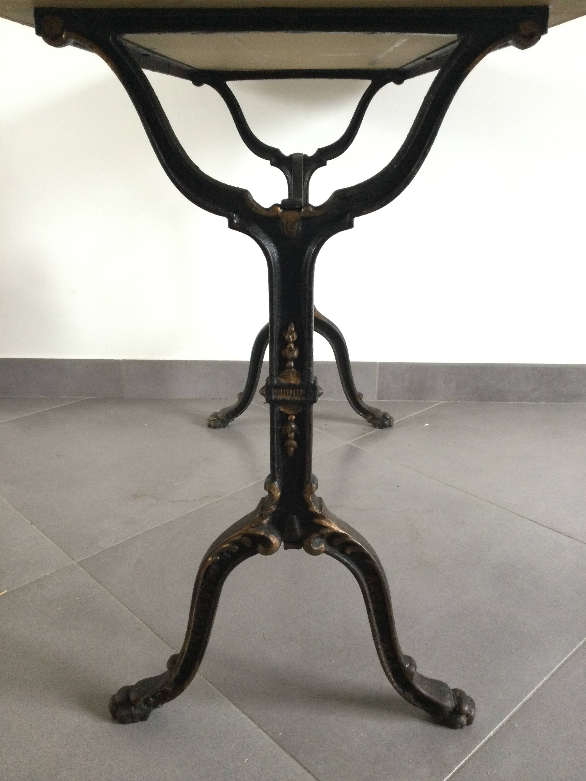 Wrought iron bistro table